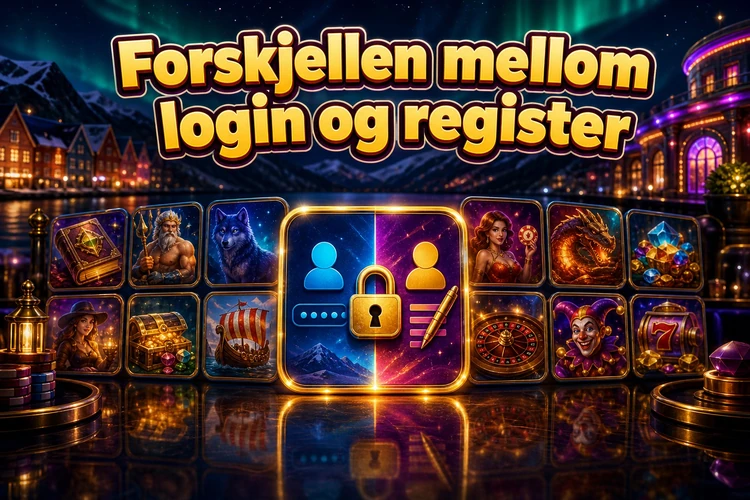 Forskjellen mellom login og register